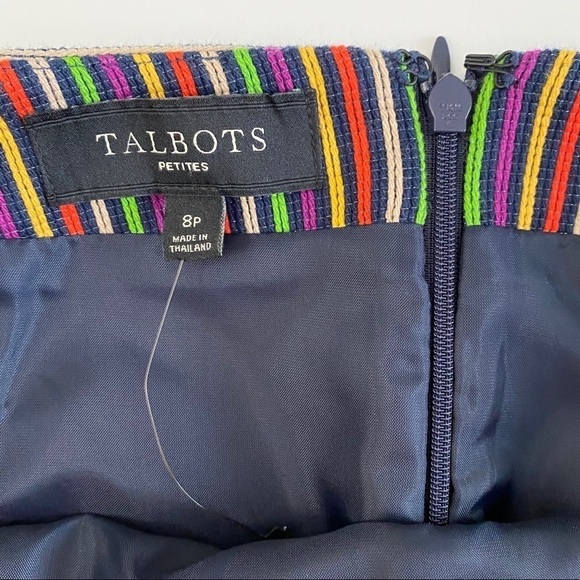 NEW Talbots Skirt Blazer Suit Set rainbow stripes - Picture 10 of 13